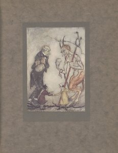 "Old Scratch har äntligen fått sin egen, hej", 1915 av Arthur Rackham